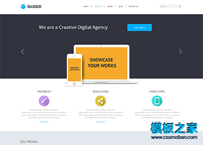 Bluebox网页制作建站公司企业官网模板