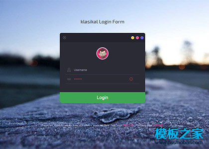 漂亮Login登陆Form表单html5模板
