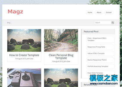 Clean简洁响应式HTML5博客模板下载
