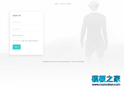 清爽漂亮注册登录html5代码模板
