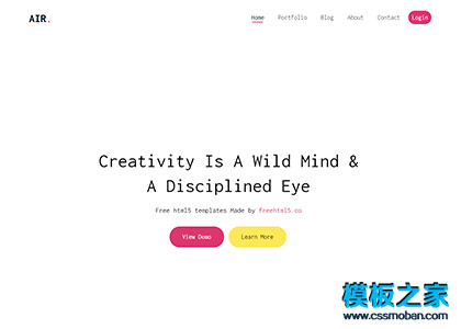 扁平化简洁Air轻量级html5响应式模板