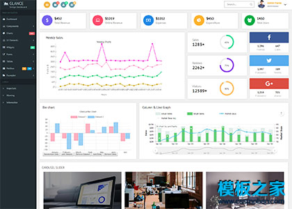 Glance dashboard后台系统框架模板