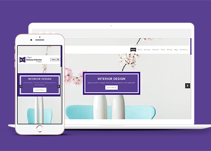 室内设计装修企业响应式网站模板