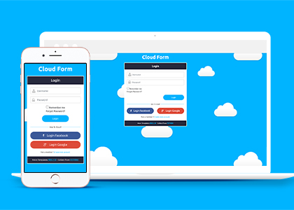 云登录login form网站模板