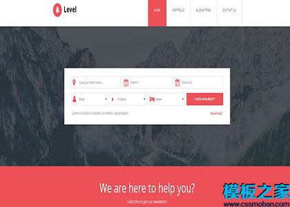 Level红色ui国际旅行社团报名web网站模板
