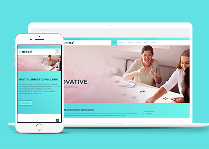 united简约创意商务投资咨询公司网站模板