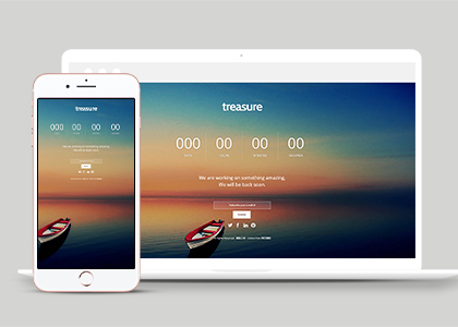 Treasure简约一叶扁舟单页布局多用途网站模板