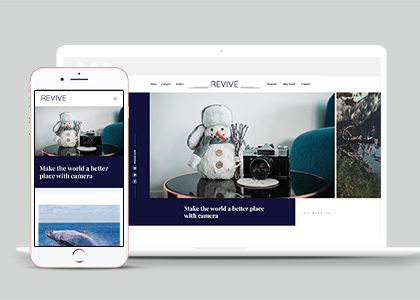 revier典雅个人生活分享博客多页响应式网站模板