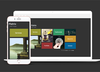 矩阵式分布创意个人工作室作品集服务展示HTML5模板