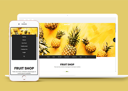 大气简洁响应式水果网上商店网站模板