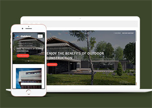 简洁户外房屋建造网站模板下载