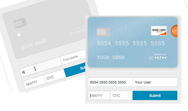 jQuery制作信用卡插件