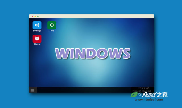 基于Bootstrap和jQuery的windows桌面布局模板