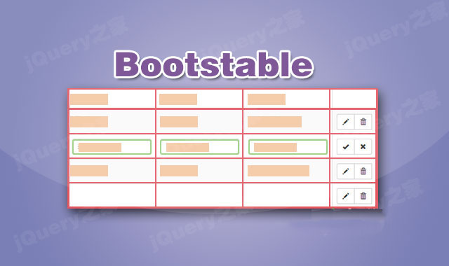 基于Bootstrap的jquery表格编辑插件