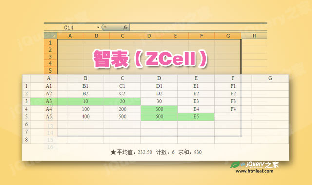 智表-浏览器端仿EXCEL表格jQuery插件